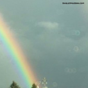 The rainbow is a sign of hope from God.